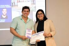 Na noite de ontem, segunda - feira, 9, foi celebrada a entrega da premiação do melhor TCC 2024, no auditório Paulo Freire do Centro de Ciências Sociais e Educação (CCSE). Foto: Sidney Oliveira/Ascom Uepa.