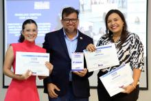 Na noite de ontem, segunda - feira, 9, foi celebrada a entrega da premiação do melhor TCC 2024, no auditório Paulo Freire do Centro de Ciências Sociais e Educação (CCSE). Foto: Sidney Oliveira/Ascom Uepa.