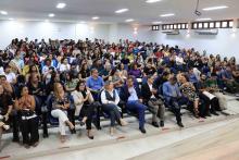 Na noite de ontem, segunda - feira, 9, foi celebrada a entrega da premiação do melhor TCC 2024, no auditório Paulo Freire do Centro de Ciências Sociais e Educação (CCSE). Foto: Sidney Oliveira/Ascom Uepa.