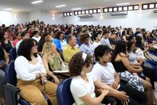 Na noite de ontem, segunda - feira, 9, foi celebrada a entrega da premiação do melhor TCC 2024, no auditório Paulo Freire do Centro de Ciências Sociais e Educação (CCSE). Foto: Sidney Oliveira/Ascom Uepa.