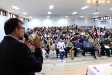 Na noite de ontem, segunda - feira, 9, foi celebrada a entrega da premiação do melhor TCC 2024, no auditório Paulo Freire do Centro de Ciências Sociais e Educação (CCSE). Foto: Sidney Oliveira/Ascom Uepa.