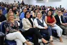 Na noite de ontem, segunda - feira, 9, foi celebrada a entrega da premiação do melhor TCC 2024, no auditório Paulo Freire do Centro de Ciências Sociais e Educação (CCSE). Foto: Sidney Oliveira/Ascom Uepa.