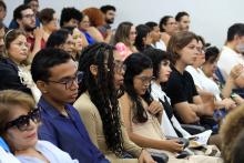 Na noite de ontem, segunda - feira, 9, foi celebrada a entrega da premiação do melhor TCC 2024, no auditório Paulo Freire do Centro de Ciências Sociais e Educação (CCSE). Foto: Sidney Oliveira/Ascom Uepa.