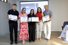 Na noite de ontem, segunda - feira, 9, foi celebrada a entrega da premiação do melhor TCC 2024, no auditório Paulo Freire do Centro de Ciências Sociais e Educação (CCSE). Foto: Sidney Oliveira/Ascom Uepa.