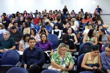 Na noite de ontem, segunda - feira, 9, foi celebrada a entrega da premiação do melhor TCC 2024, no auditório Paulo Freire do Centro de Ciências Sociais e Educação (CCSE). Foto: Sidney Oliveira/Ascom Uepa.