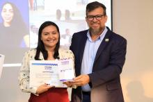 Na noite de ontem, segunda - feira, 9, foi celebrada a entrega da premiação do melhor TCC 2024, no auditório Paulo Freire do Centro de Ciências Sociais e Educação (CCSE). Foto: Sidney Oliveira/Ascom Uepa.