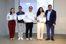 Na noite de ontem, segunda - feira, 9, foi celebrada a entrega da premiação do melhor TCC 2024, no auditório Paulo Freire do Centro de Ciências Sociais e Educação (CCSE). Foto: Sidney Oliveira/Ascom Uepa.