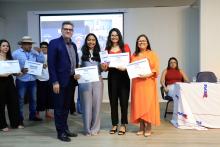 Na noite de ontem, segunda - feira, 9, foi celebrada a entrega da premiação do melhor TCC 2024, no auditório Paulo Freire do Centro de Ciências Sociais e Educação (CCSE). Foto: Sidney Oliveira/Ascom Uepa.