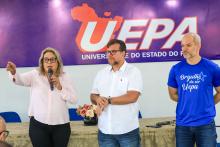 O reitor da Uepa, Clay Anderson Nunes Chagas, visitou o campus XV de Redenção, reuniu com servidores e alunos, e na ocasião também entregou novos equipamentos em cumprimprimento de sua agenda ao campus. Foto: Sidney Oliveira/Ascom Uepa.