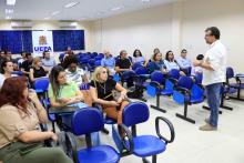 Em visita ao campus de  Marabá para companhar a construção do bloco 5, reunir com a coordenação do Campus e servidores, o reitor Clay Chagas também participou do acolhimento  aos alunos de Biomedicina. Foto: Sidney Oliveira/Ascom Uepa