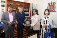 Reitor Clay Chagas, recebe o Conselheiro de educação da China no Brasil  - Foto -Sidney Oliveira /Ascom Uepa