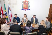 Reitor Clay Chagas, recebe o Conselheiro de educação da China no Brasil  - Foto -Sidney Oliveira /Ascom Uepa