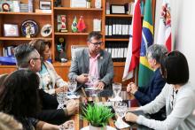 Reitor Clay Chagas, recebe o Conselheiro de educação da China no Brasil  - Foto -Sidney Oliveira /Ascom Uepa