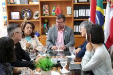 Reitor Clay Chagas, recebe o Conselheiro de educação da China no Brasil  - Foto -Sidney Oliveira /Ascom Uepa