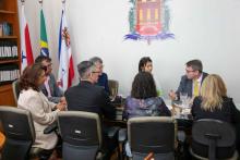 Reitor Clay Chagas, recebe o Conselheiro de educação da China no Brasil  - Foto -Sidney Oliveira /Ascom Uepa