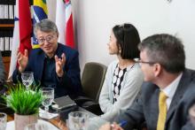 Reitor Clay Chagas, recebe o Conselheiro de educação da China no Brasil  - Foto -Sidney Oliveira /Ascom Uepa