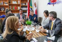 Reitor Clay Chagas, recebe o Conselheiro de educação da China no Brasil  - Foto -Sidney Oliveira /Ascom Uepa