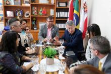 Reitor Clay Chagas, recebe o Conselheiro de educação da China no Brasil  - Foto -Sidney Oliveira /Ascom Uepa