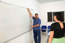 O reitor Clay Anderson Nunes Chagas, visitou o campus XVlll de Cametá e reuniu com servidores e alunos, na sexta-feira, 18. Foto: Sidney Oliveira/Ascom Uepa.