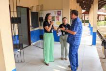 O reitor Clay Anderson Nunes Chagas, visitou o campus XVlll de Cametá e reuniu com servidores e alunos, na sexta-feira, 18. Foto: Sidney Oliveira/Ascom Uepa.