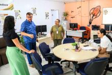 O reitor Clay Anderson Nunes Chagas, visitou o campus XVlll de Cametá e reuniu com servidores e alunos, na sexta-feira, 18. Foto: Sidney Oliveira/Ascom Uepa.