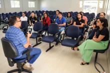 O reitor Clay Anderson Nunes Chagas, visitou o campus XVlll de Cametá e reuniu com servidores e alunos, na sexta-feira, 18. Foto: Sidney Oliveira/Ascom Uepa.