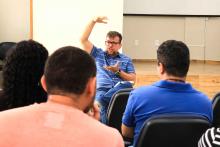 O reitor Clay Anderson Nunes Chagas, visitou o campus XVlll de Cametá e reuniu com servidores e alunos, na sexta-feira, 18. Foto: Sidney Oliveira/Ascom Uepa.