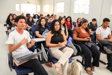 O reitor Clay Anderson Nunes Chagas, visitou o campus XVlll de Cametá e reuniu com servidores e alunos, na sexta-feira, 18. Foto: Sidney Oliveira/Ascom Uepa.