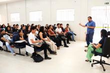 O reitor Clay Anderson Nunes Chagas, visitou o campus XVlll de Cametá e reuniu com servidores e alunos, na sexta-feira, 18. Foto: Sidney Oliveira/Ascom Uepa.