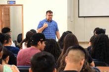 O reitor Clay Anderson Nunes Chagas, visitou o campus XVlll de Cametá e reuniu com servidores e alunos, na sexta-feira, 18. Foto: Sidney Oliveira/Ascom Uepa.