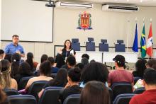 O reitor Clay Anderson Nunes Chagas, visitou o campus XVlll de Cametá e reuniu com servidores e alunos, na sexta-feira, 18. Foto: Sidney Oliveira/Ascom Uepa.