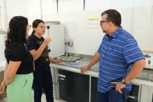 O reitor Clay Anderson Nunes Chagas, visitou o campus XVlll de Cametá e reuniu com servidores e alunos, na sexta-feira, 18. Foto: Sidney Oliveira/Ascom Uepa.