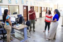 O reitor Clay Anderson Nunes Chagas, inaugurou duas salas no campus de São Miguel do Guamá: Sala multidisciplinar de ensino, pesquisa e exteção - Guilherme Antônio da Costa e a sala de  diretório acadêmico, no dia 4 de outubro. Além da inauguração, Clay Chagas visitou as as  demais dependências e apresentou a nova coordenadora de São Miguel do Guamá, Sara Sulima. Foto: Sidney Oliveira/Ascom Uepa.