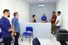 O reitor Clay Anderson Nunes Chagas, inaugurou duas salas no campus de São Miguel do Guamá: Sala multidisciplinar de ensino, pesquisa e exteção - Guilherme Antônio da Costa e a sala de  diretório acadêmico, no dia 4 de outubro. Além da inauguração, Clay Chagas visitou as as  demais dependências e apresentou a nova coordenadora de São Miguel do Guamá, Sara Sulima. Foto: Sidney Oliveira/Ascom Uepa.