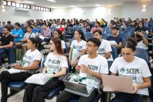 O Seminário de Cognição de Educação Matemática, iniciou na manhã desta terça-feira,24, no auditório Paulo Frente de CCSE. Foto : Sidney Oliveira/Ascom Uepa.