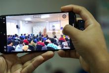 O seminário final de apresentação dos resultados do projeto Propriedade Intelectual (PI) para jovens designers foi realizado nesta  segunda-feira, 31, no auditório do Centro de Ciências Naturais e Tecnologia (CCNT), das 9h às14h. Foto: Sidney Oliveira/Ascom Uepa