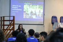 O seminário final de apresentação dos resultados do projeto Propriedade Intelectual (PI) para jovens designers foi realizado nesta  segunda-feira, 31, no auditório do Centro de Ciências Naturais e Tecnologia (CCNT), das 9h às14h. Foto: Sidney Oliveira/Ascom Uepa