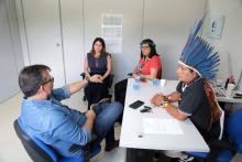 A abertura do Seminário Regional de Escuta dos Povos Indígenas sobre a criação da Universidade Indígena, foi realizado na quinta - feira, 26, na  Usina da Paz do Icuí e no campus XXII da Uepa, em Ananindeua. Foto: Sidney Oliveira/Ascom Uepa.