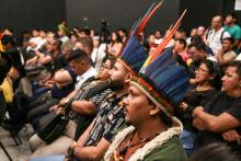 A abertura do Seminário Regional de Escuta dos Povos Indígenas sobre a criação da Universidade Indígena, foi realizado na quinta - feira, 26, na  Usina da Paz do Icuí e no campus XXII da Uepa, em Ananindeua. Foto: Sidney Oliveira/Ascom Uepa.