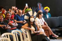 A abertura do Seminário Regional de Escuta dos Povos Indígenas sobre a criação da Universidade Indígena, foi realizado na quinta - feira, 26, na  Usina da Paz do Icuí e no campus XXII da Uepa, em Ananindeua. Foto: Sidney Oliveira/Ascom Uepa.