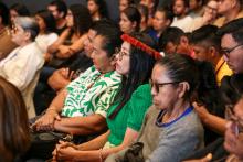 A abertura do Seminário Regional de Escuta dos Povos Indígenas sobre a criação da Universidade Indígena, foi realizado na quinta - feira, 26, na  Usina da Paz do Icuí e no campus XXII da Uepa, em Ananindeua. Foto: Sidney Oliveira/Ascom Uepa.