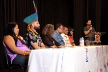 A abertura do Seminário Regional de Escuta dos Povos Indígenas sobre a criação da Universidade Indígena, foi realizado na quinta - feira, 26, na  Usina da Paz do Icuí e no campus XXII da Uepa, em Ananindeua. Foto: Sidney Oliveira/Ascom Uepa.
