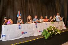 A abertura do Seminário Regional de Escuta dos Povos Indígenas sobre a criação da Universidade Indígena, foi realizado na quinta - feira, 26, na  Usina da Paz do Icuí e no campus XXII da Uepa, em Ananindeua. Foto: Sidney Oliveira/Ascom Uepa.
