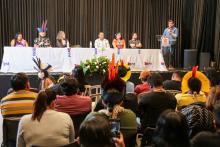 A abertura do Seminário Regional de Escuta dos Povos Indígenas sobre a criação da Universidade Indígena, foi realizado na quinta - feira, 26, na  Usina da Paz do Icuí e no campus XXII da Uepa, em Ananindeua. Foto: Sidney Oliveira/Ascom Uepa.