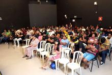 A abertura do Seminário Regional de Escuta dos Povos Indígenas sobre a criação da Universidade Indígena, foi realizado na quinta - feira, 26, na  Usina da Paz do Icuí e no campus XXII da Uepa, em Ananindeua. Foto: Sidney Oliveira/Ascom Uepa.