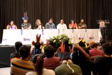 A abertura do Seminário Regional de Escuta dos Povos Indígenas sobre a criação da Universidade Indígena, foi realizado na quinta - feira, 26, na  Usina da Paz do Icuí e no campus XXII da Uepa, em Ananindeua. Foto: Sidney Oliveira/Ascom Uepa.