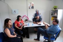 A abertura do Seminário Regional de Escuta dos Povos Indígenas sobre a criação da Universidade Indígena, foi realizado na quinta - feira, 26, na  Usina da Paz do Icuí e no campus XXII da Uepa, em Ananindeua. Foto: Sidney Oliveira/Ascom Uepa.