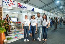 A Universidade Estadual do Pará (UEPA), participa da 76ª Reunião Anual da Sociedade Brasileira para o Progresso da Ciência (SBPC) - Na foto, equipe da Trilha da Ciência: conhecendo mulheres cientistas - Foto : Sidney Oliveira/Ascom Uepa.