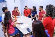 Reuniões com servidores e alunos, marcaram a visita do reitor Clay Anderson Nunes Chagas, ao campus XlV do Moju. Foto: Sidney Oliveira/Ascom Uepa.