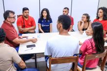 Reuniões com servidores e alunos, marcaram a visita do reitor Clay Anderson Nunes Chagas, ao campus XlV do Moju. Foto: Sidney Oliveira/Ascom Uepa.